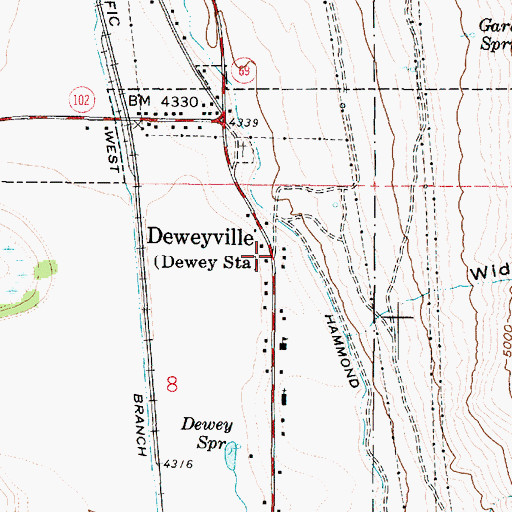 Topographic Map of Deweyville, UT