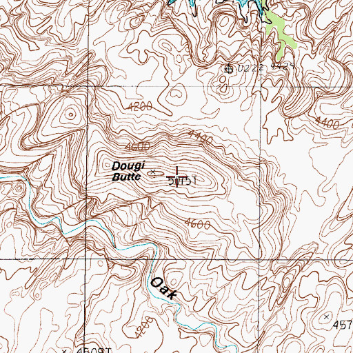 Topographic Map of Dougi Butte, UT