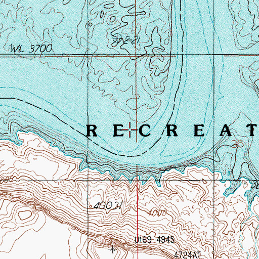 Topographic Map of Hite (historical), UT