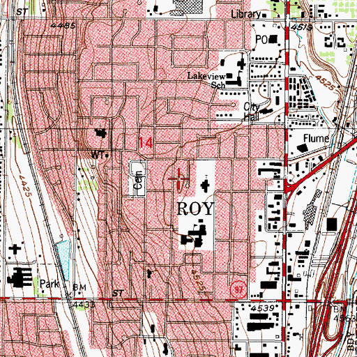 Topographic Map of Crest View Acres, UT