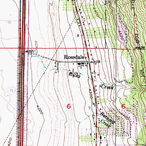 Topographic Map of Smoot Farm Estates, UT