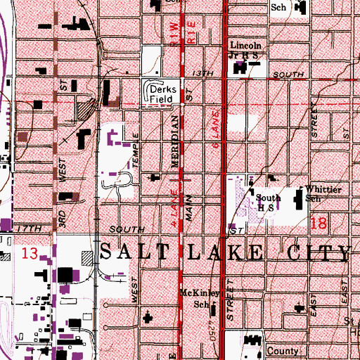 Topographic Map of Dieter and Johnson Main Street Addition, UT