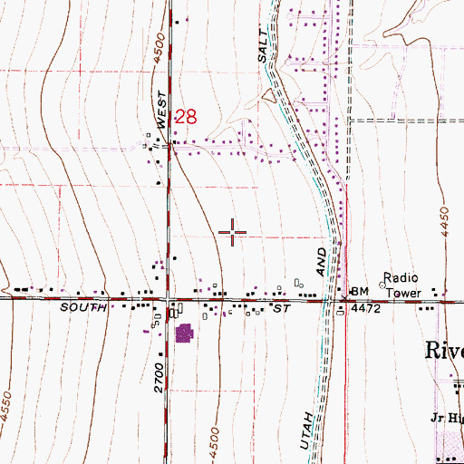 Topographic Map of Mountain View Subdivision Number 10, UT
