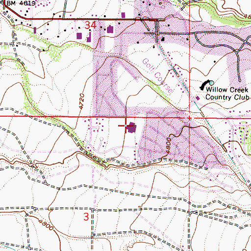 Topographic Map of Quail Valley Subdivision Number 3, UT