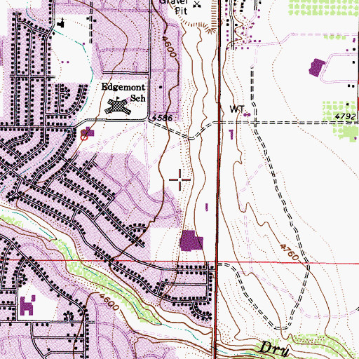 Topographic Map of Sage Crest Subdivision Number 5, UT