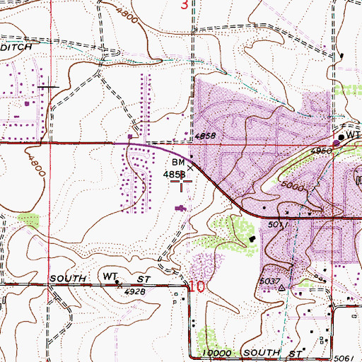 Topographic Map of Sage Crest Subdivision Number 4, UT