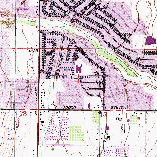 Topographic Map of White City Subdivision Number 2, UT