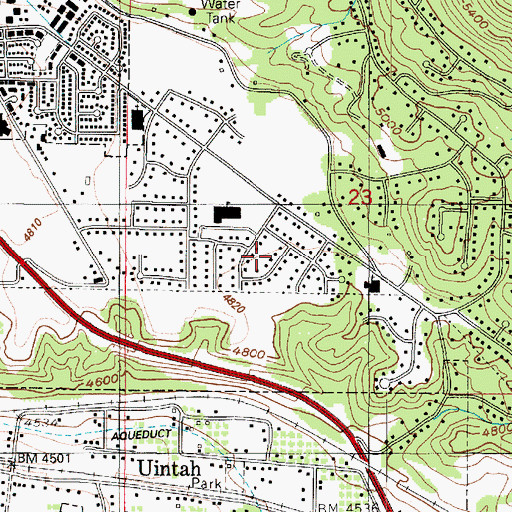 Topographic Map of Eastwood Subdivision Number 6, UT