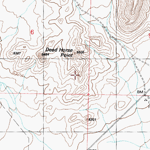 Topographic Map of Dead Horse Point, UT