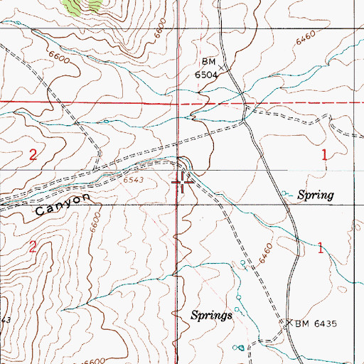 Topographic Map of Five Spring Canyon, UT