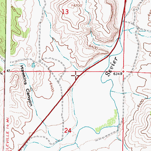 Topographic Map of Spry, UT
