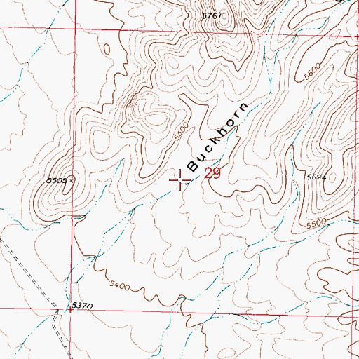 Topographic Map of Buckhorn Canyon, UT