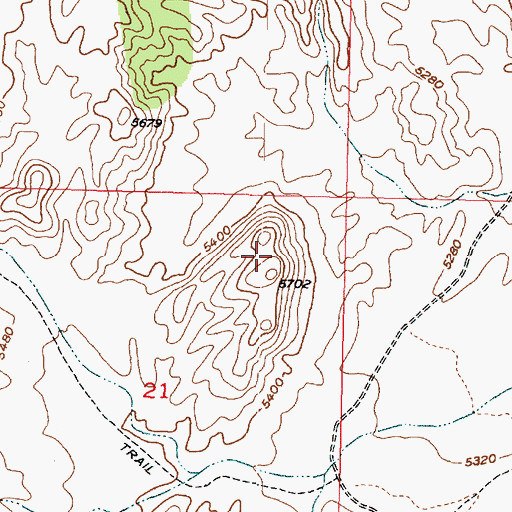 Topographic Map of Pismire Knolls, UT