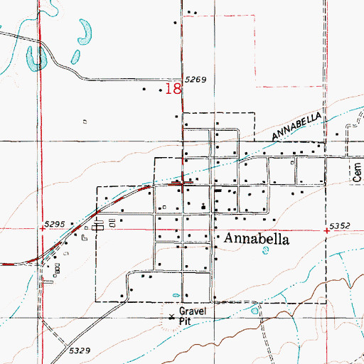 Topographic Map of Annabella Post Office, UT