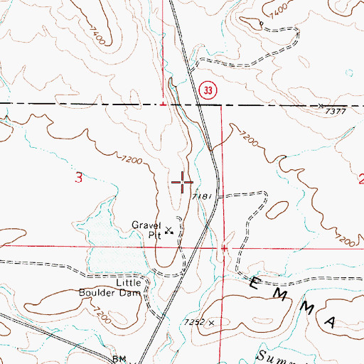 Topographic Map of Bamberger Monument, UT
