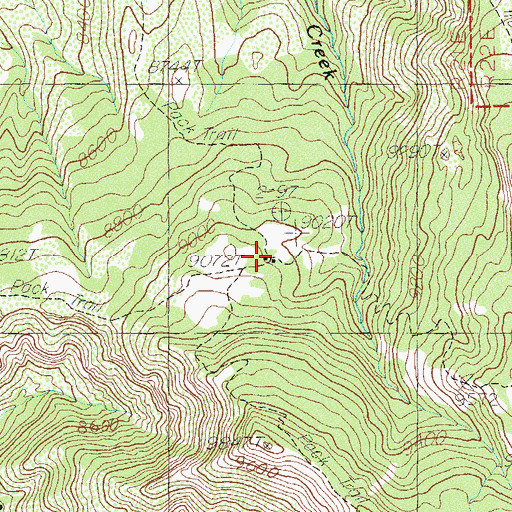 Topographic Map of Blue Creek Cabin, UT