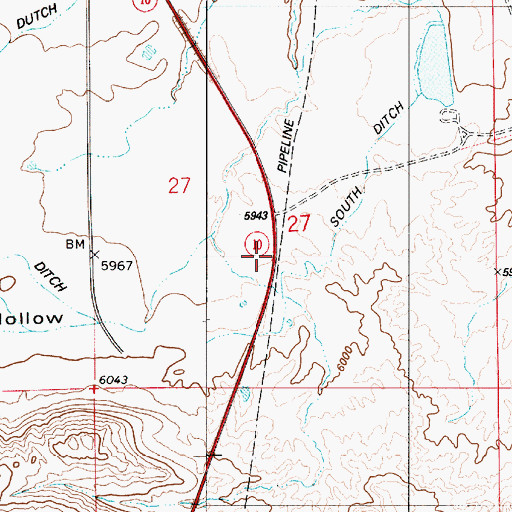 Topographic Map of Blue Dougway, UT