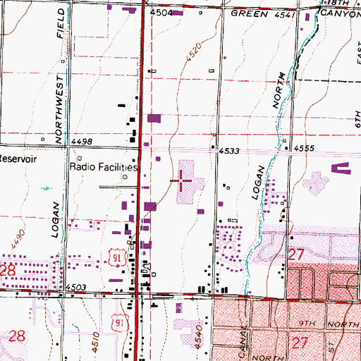 Topographic Map of Cache Valley Shopping Mall, UT