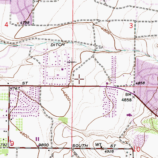 Topographic Map of Canyon Shopping Center, UT