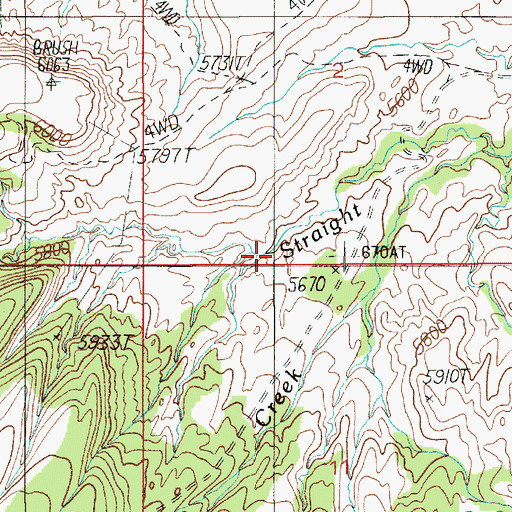 Topographic Map of Carry Water Spring, UT