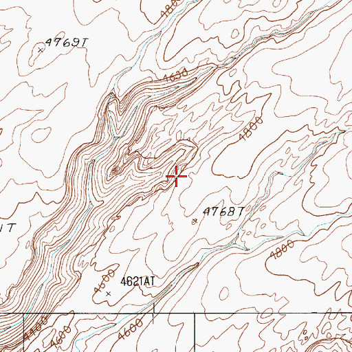 Topographic Map of Chaffin Cabin (historical), UT