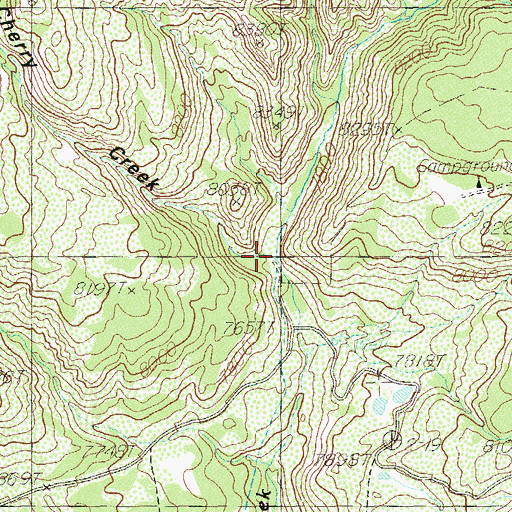 Topographic Map of Cherry Creek, UT
