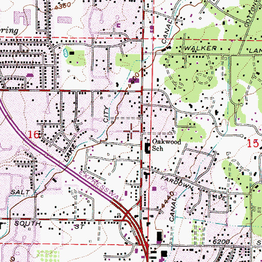 Topographic Map of Cottonwood Branch Post Office, UT