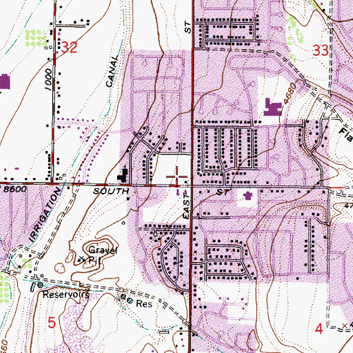 Topographic Map of Country Square, UT
