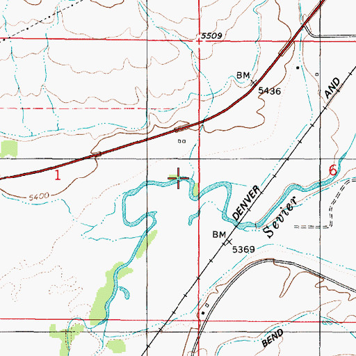 Topographic Map of Coyote Hollow Creek, UT