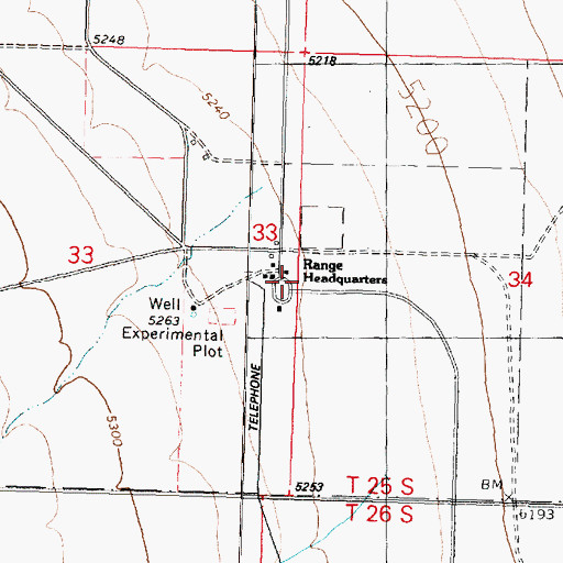 Topographic Map of Desert Range Experimental Station Headquarters, UT