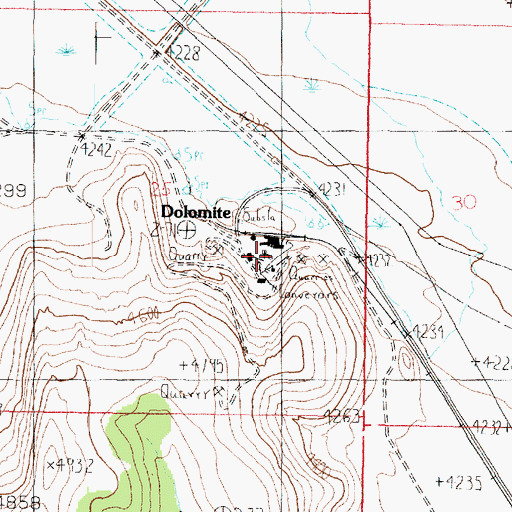 Topographic Map of Dolomite Plant, UT