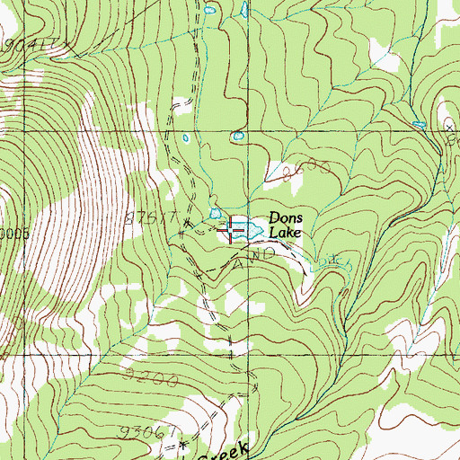 Topographic Map of Dons Lake, UT