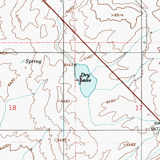 Topographic Map of Dry Lake, UT