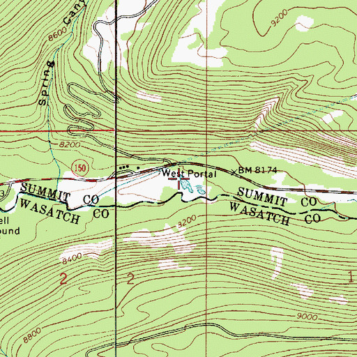 Topographic Map of Duchesne Monument, UT