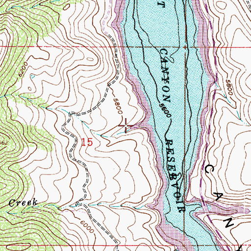 Topographic Map of East Canyon State Park, UT