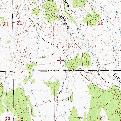 Topographic Map of East Cart Hollow Reservoir, UT