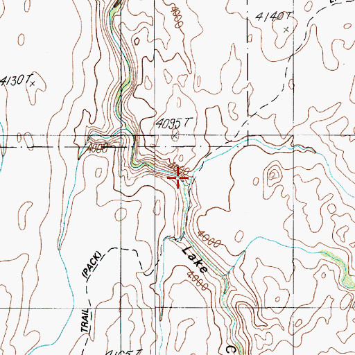 Topographic Map of East Fork Lake Canyon, UT
