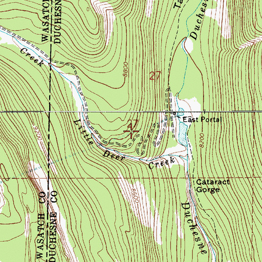 Topographic Map of East Portal Duchesne Tunnel, UT