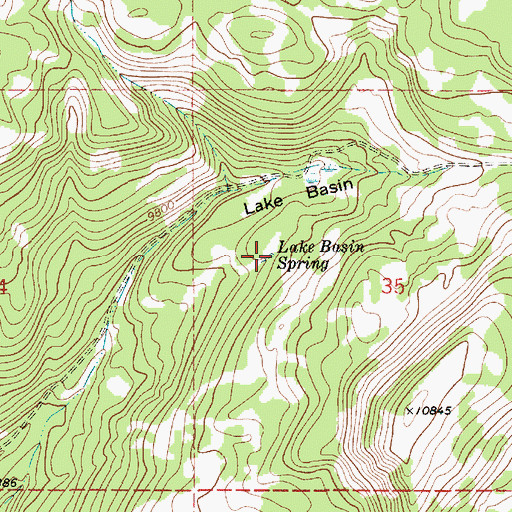 Topographic Map of East Slope Spring, UT
