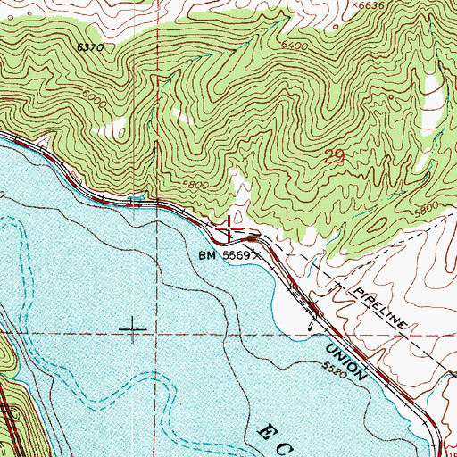 Topographic Map of Echo Resort, UT