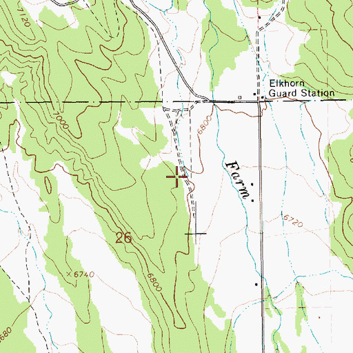 Topographic Map of Elkhorn Trough, UT
