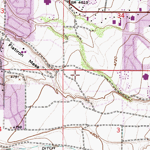 Topographic Map of Fiesta Village at Willow Creek Shopping Center, UT