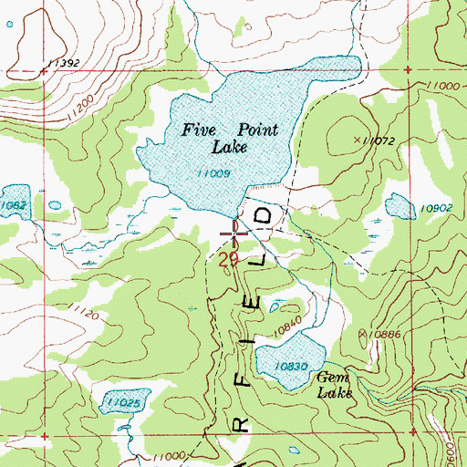 Topographic Map of Five Point Forest Service Station, UT
