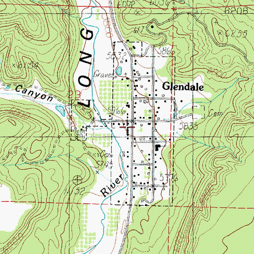 Topographic Map of Glendale Post Office, UT