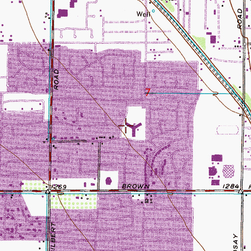 Topographic Map of Hale Elementary School, AZ