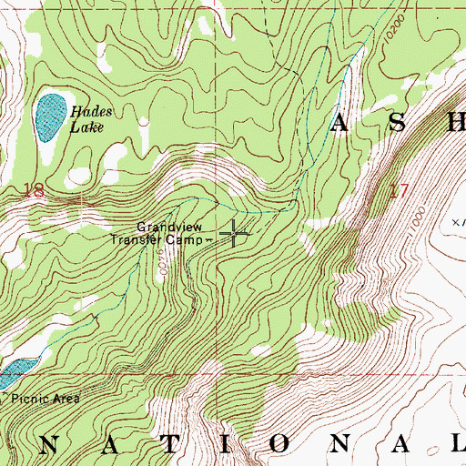 Topographic Map of Grandview Trailhead, UT