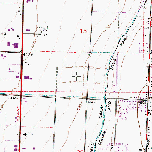 Topographic Map of Greenville (historical), UT