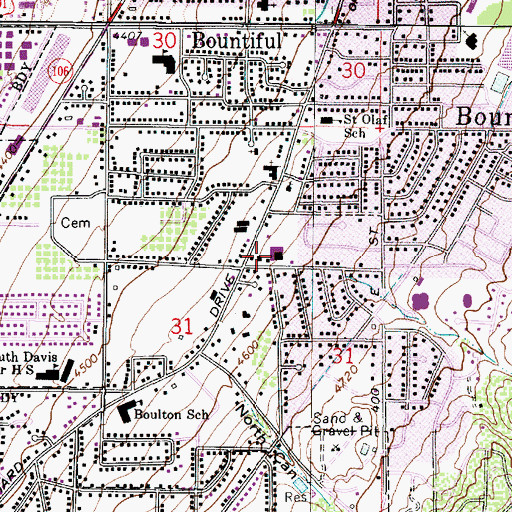 Topographic Map of Hayward Interests Shopping Center, UT