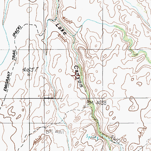 Topographic Map of Hermit Lake (historical), UT
