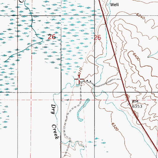 Topographic Map of Highway Ranch, UT